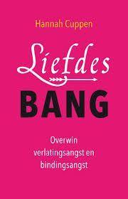 Open book from Ankh Hermes titled "Liefdesbang" by Hannah Cuppen, featuring detailed cover art with text and design elements.