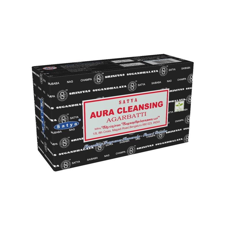 Green Tree aura cleansing incense sticks, 15 grams, featuring green-colored packaging and wooden sticks for spiritual aroma.