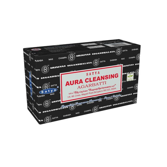 Green Tree aura cleansing incense sticks, 15 grams, featuring green-colored packaging and wooden sticks for spiritual aroma.