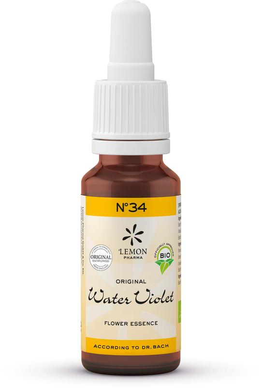 Bach Bloesem Violet Bio herbal preparation in a 20ml bottle, part of Bach Flower Remedies for emotional well-being.