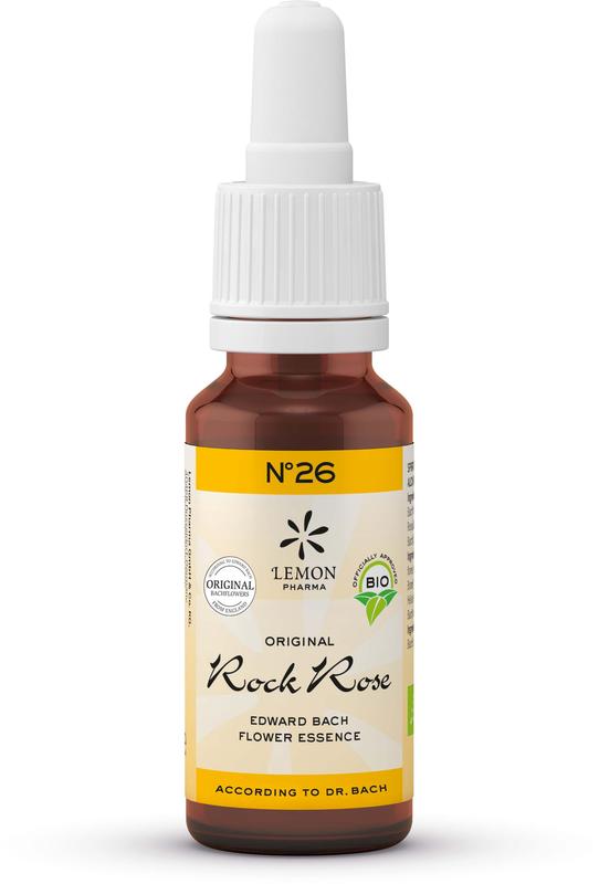 Bach Bloesem Rock Rose herbal remedy bottle, 20ml, part of the Bach Bloesem herbal preparations collection.