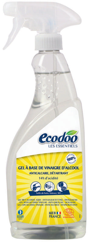 Ecodoo bio vinegar gel bottle for descaling and removing limescale in cleaning applications, 750ml.
