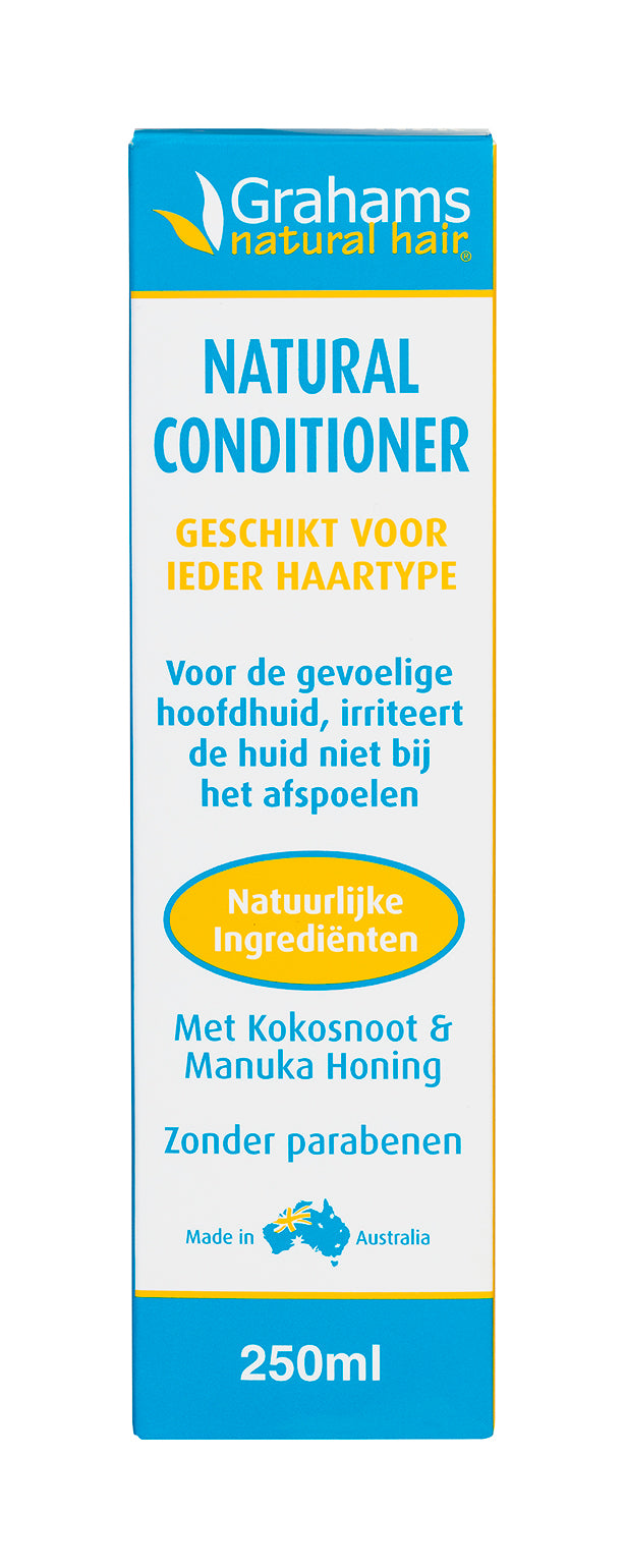 Grahams Haarverzorging Conditioner 250ml bottle with pump dispenser, white label and brand logo on the front.
