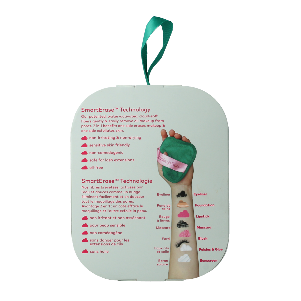 Make Up Eraser 7-day set in green, reusable facial cleansing cloths, eco-friendly makeup remover from Make Up Eraser.
