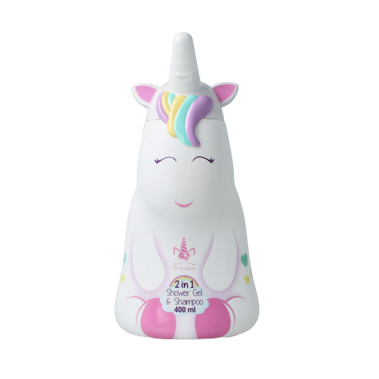Air-Val Eau My Unicorn shower gel 2D in 400ml bottle, featuring a colorful unicorn design, for a refreshing bath and shower experience.