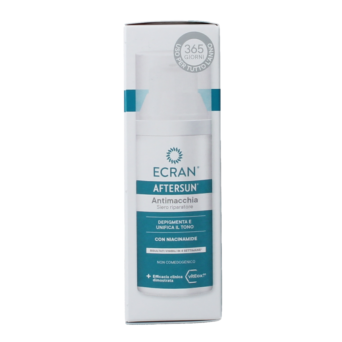 Ecran Aftersun facial sun lotion bottle, 50ml, with sun protection and soothing skincare for the face.