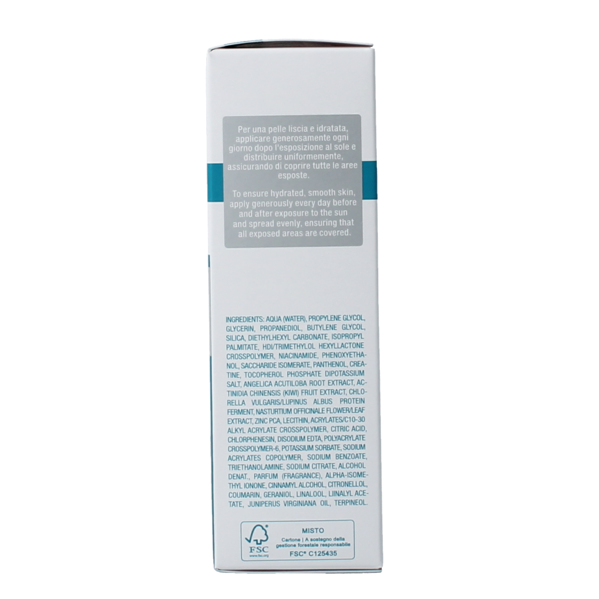 Ecran Aftersun facial sunscreen tube, 50ml, with sun protection for facial skin after sun exposure.