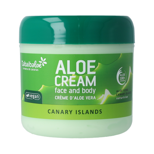 Taibabaloe Aloe Cream for face and body, 300ml, natural skincare product with aloe vera for moisturizing and soothing skin.