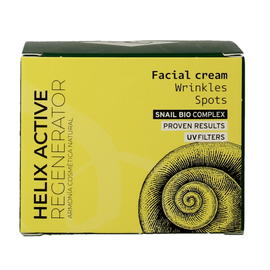 Armonia Helix Active Face Creme in 50ml jar, moisturizing facial skincare product with a smooth cream texture.