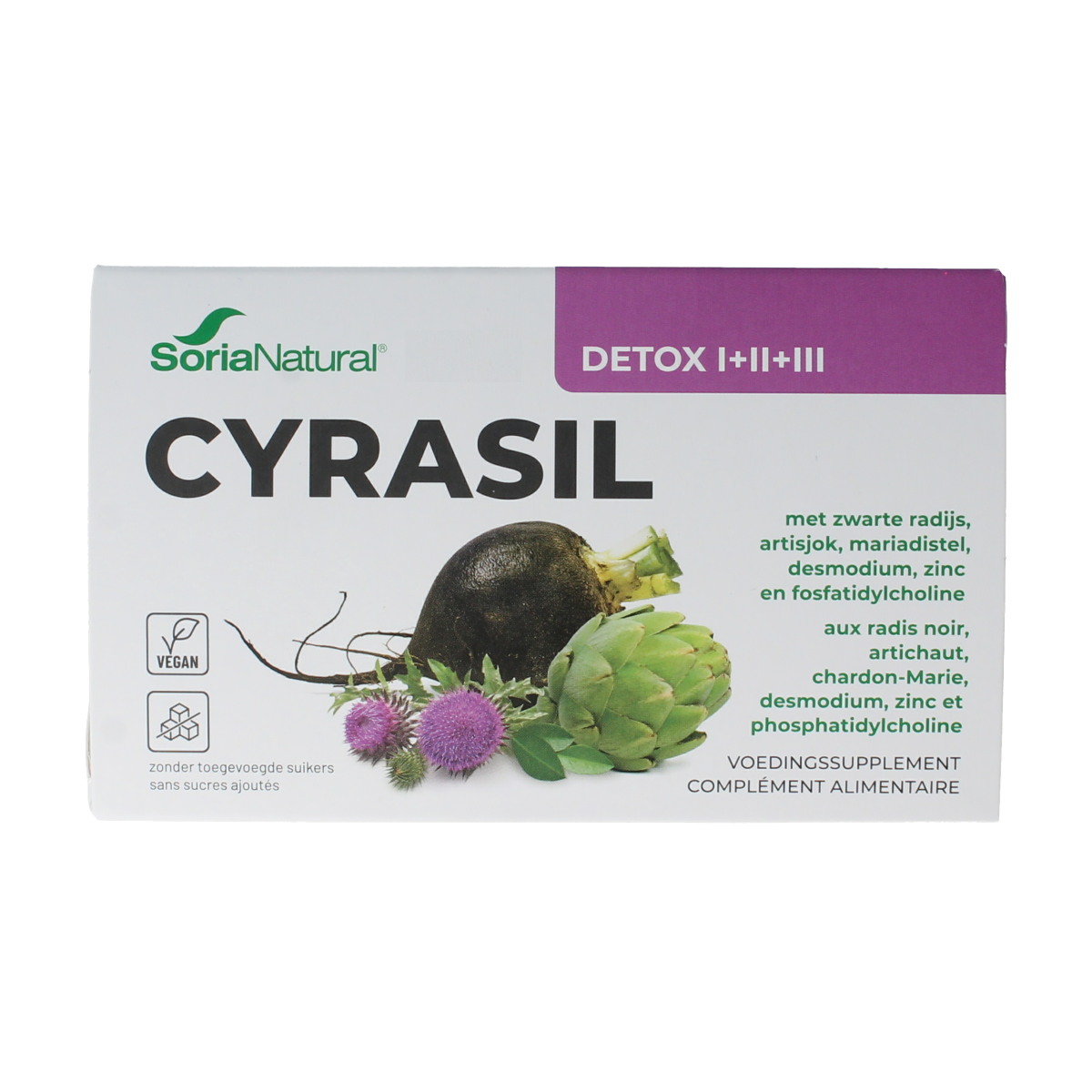 Soria Natural Cyrasil herbal remedy ampoules in a 10ml bottle, part of Soria Natural's herbal supplement range.