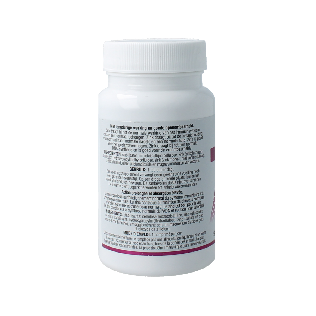 SoriaBel Zink 22mg mineral supplement tablets, showing a close-up of the zinc supplement packaging and tablets.