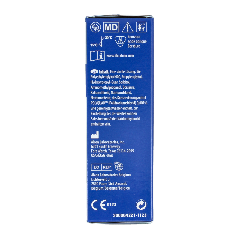 Systane Gel Drops eye ointment in a 10ml tube, used for dry and irritated eyes, part of eye care products.