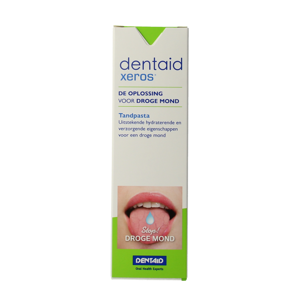 Dentaid Xeros toothpaste 75ml tube with white packaging and Dentaid branding, displayed on a clean background.