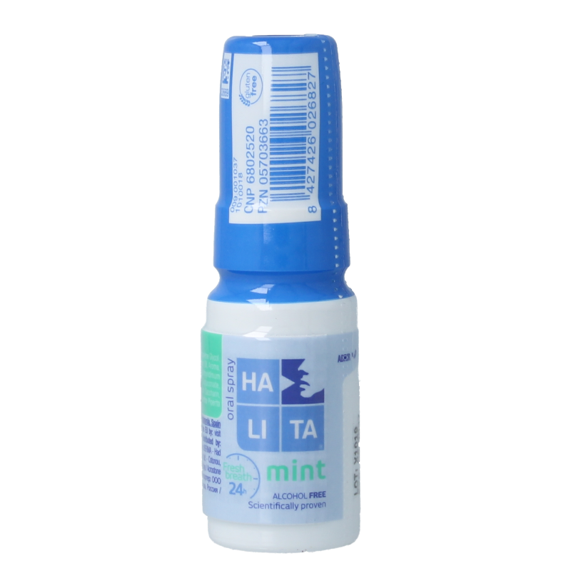 Halita Mondspray 15ml bottle for dental hygiene and brushing control, with the product label visible in the image.
