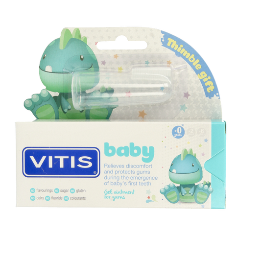 Vitis Baby Gel 30ml, gentle baby and toddler care gel in a clear tube with a flip-top cap.