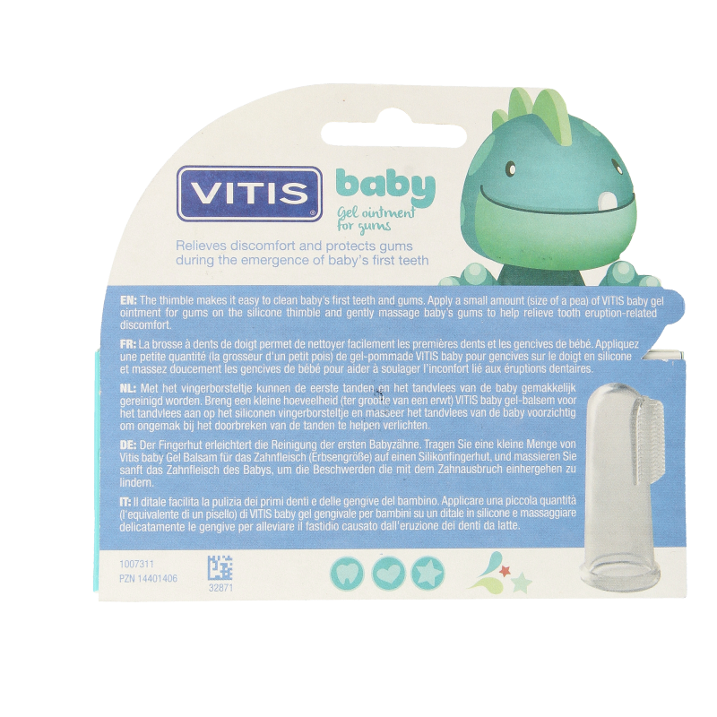 Vitis Baby gel in a 30ml tube, gentle baby and toddler care product from Vitis, shown in the image.