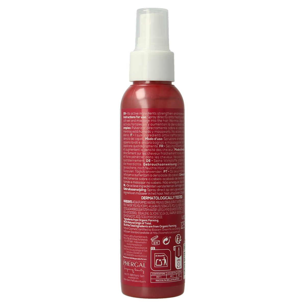 Naturtint Verstevigende haarverzorgingslotion in 125ml, featuring natural ingredients to strengthen and nourish hair.