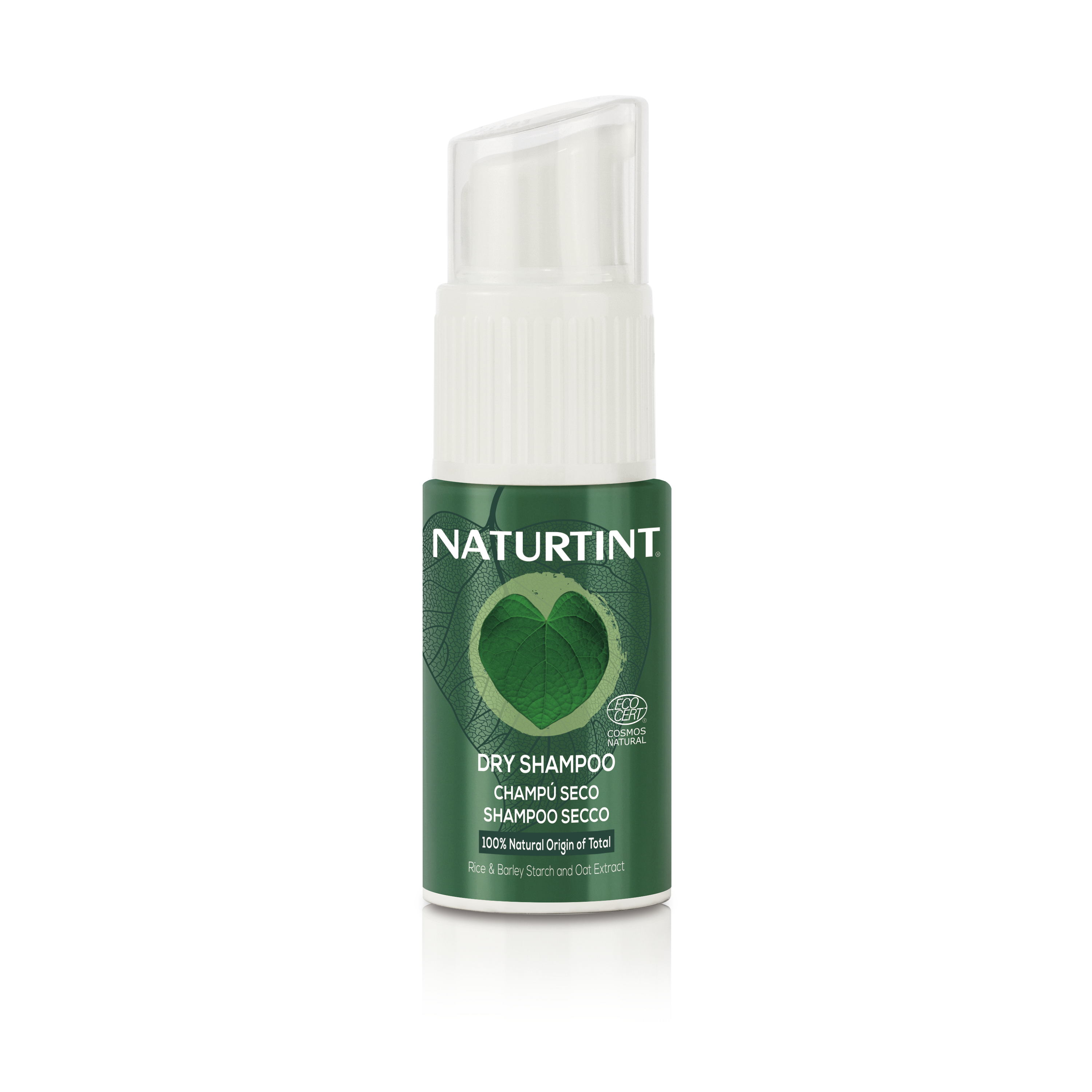 Naturtint dry shampoo eco 20g, hair care product in a small spray bottle, suitable for refreshing hair between washes.