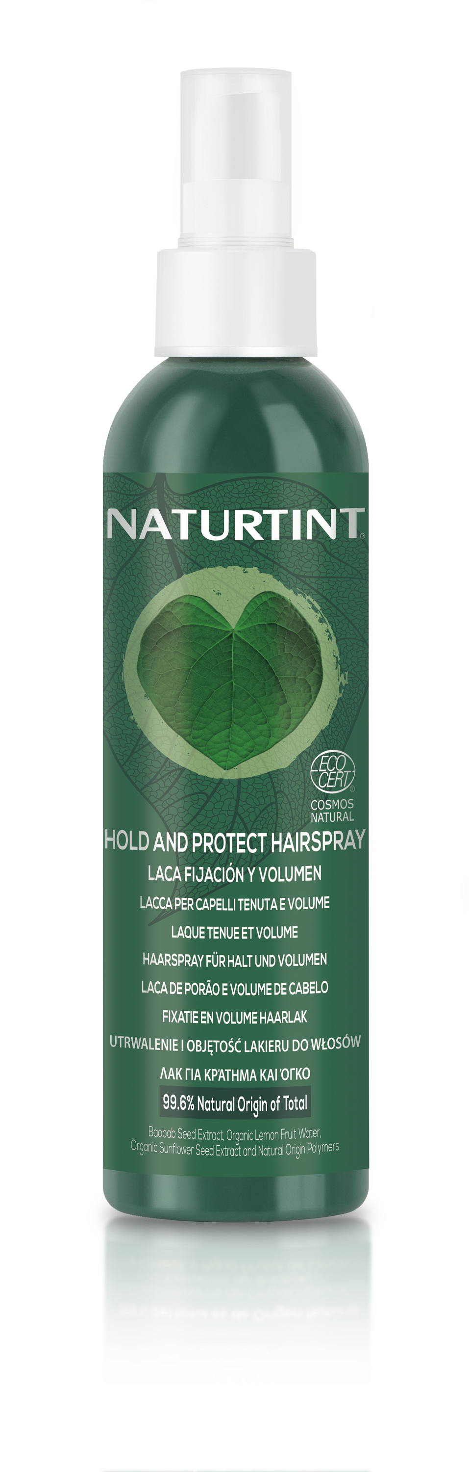 Naturtint eco hairspray hold and protect, 175ml, natural hair styling product with natural ingredients and lightweight spray application.