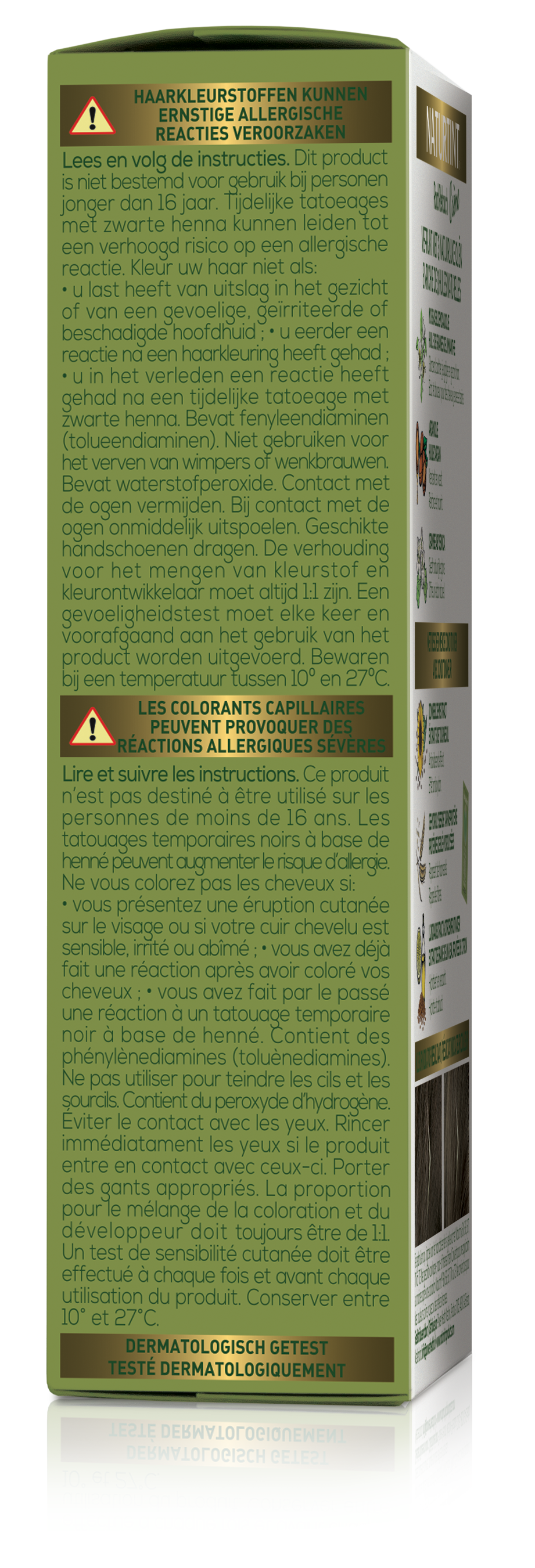 Naturtint root retouch in donkerblond, 45ml, showing a tube of natural hair coloring product for root touch-up.