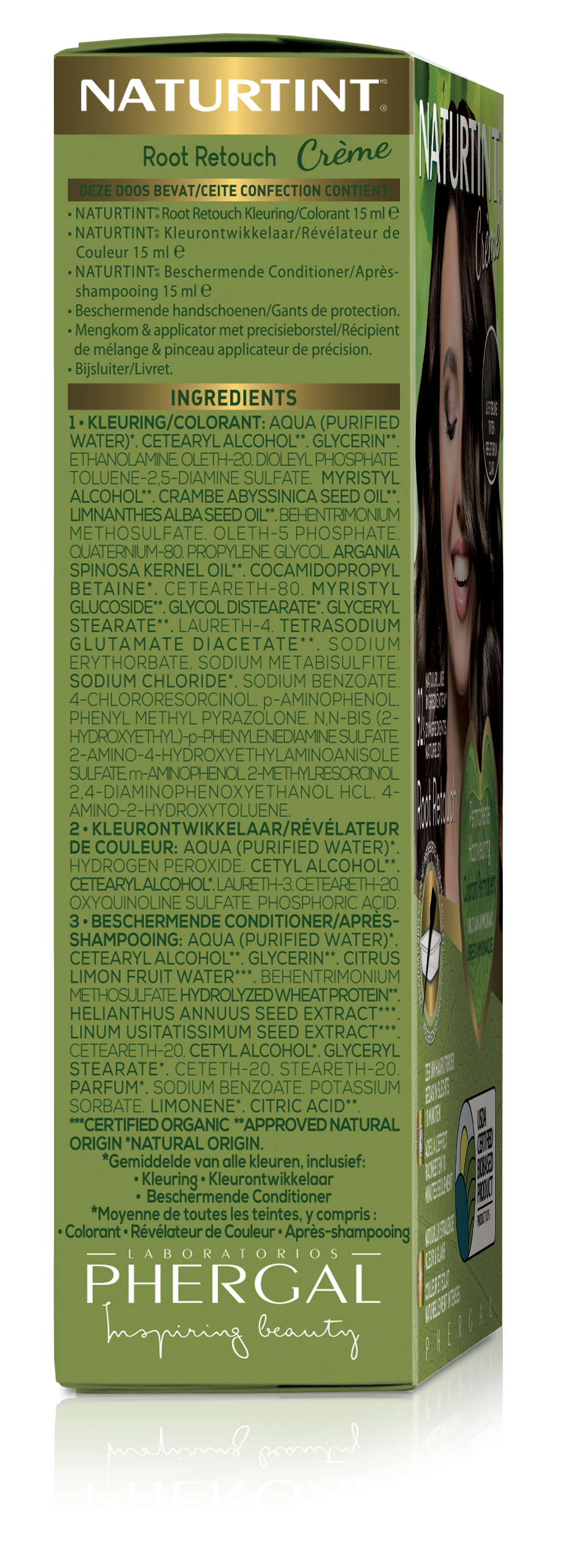 Naturtint Root Retouch light brown hair coloring tube, 45ml, showing the product packaging and applicator tip.