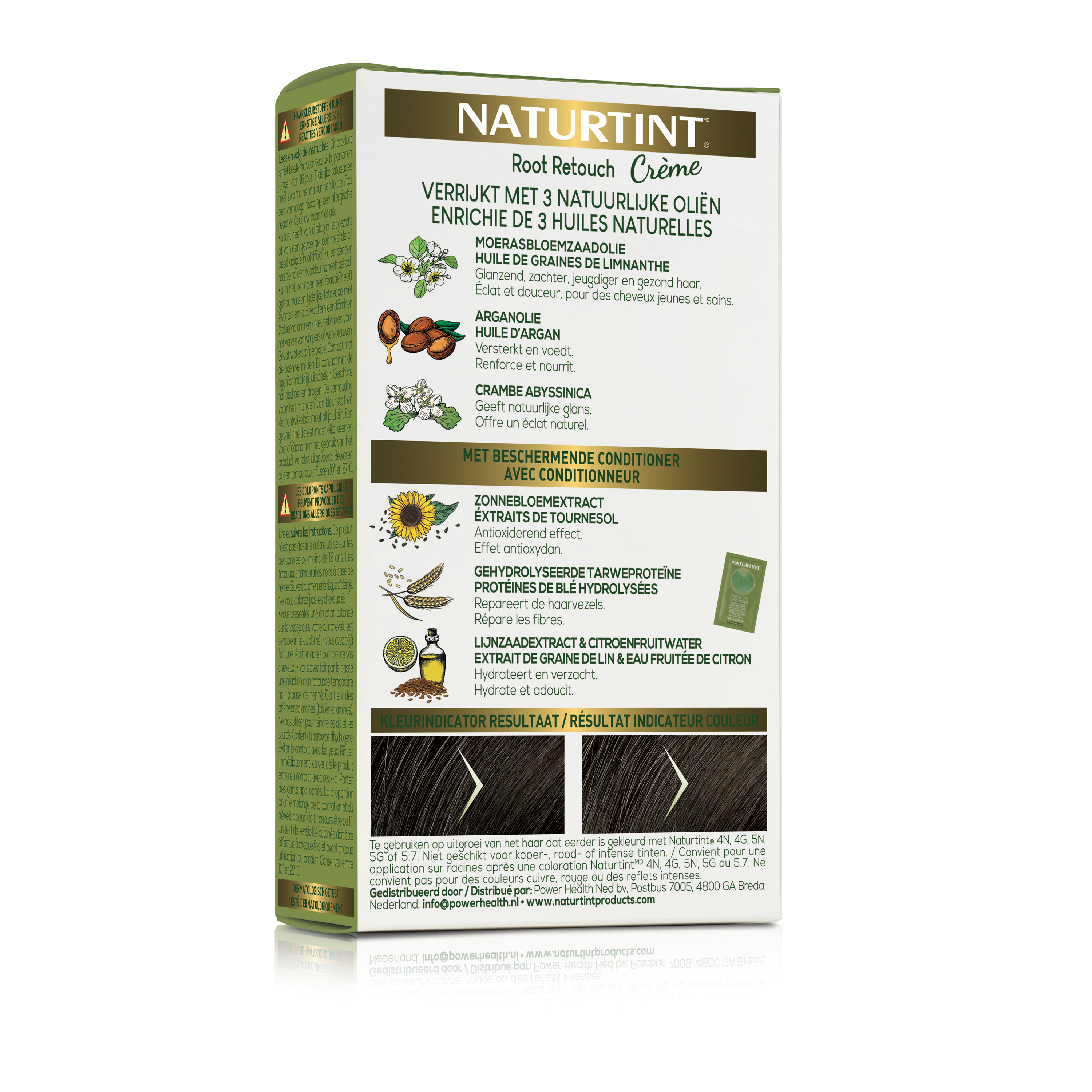 Naturtint Root Retouch Light Brown hair coloring tube, 45ml, natural hair dye for root touch-up in light brown shade
