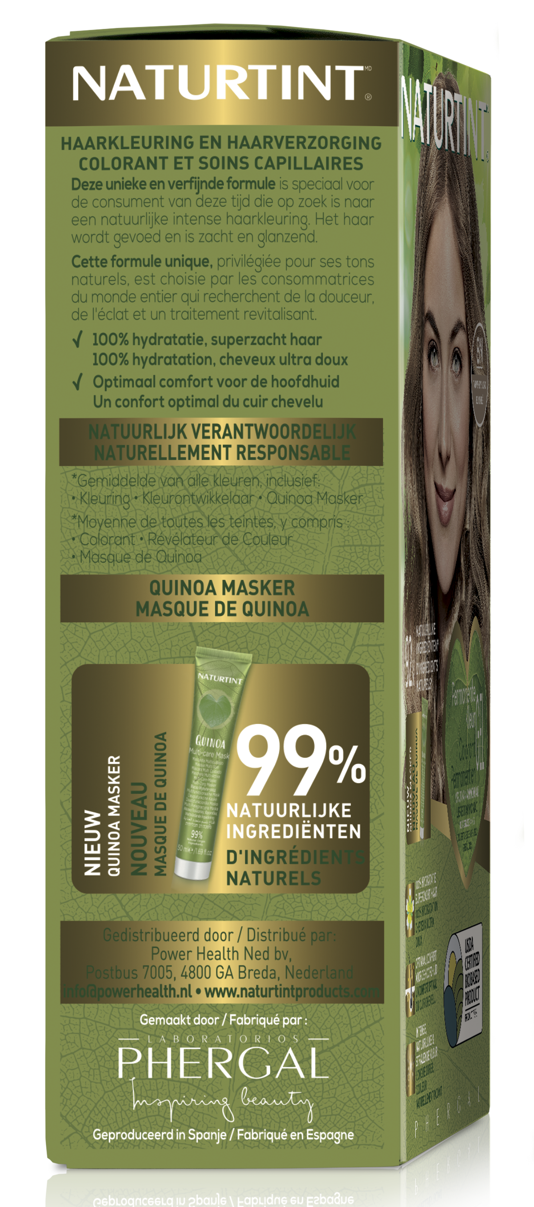 Naturtint 6N dark blonde hair coloring box with product details and branding, showing the packaging and color information.