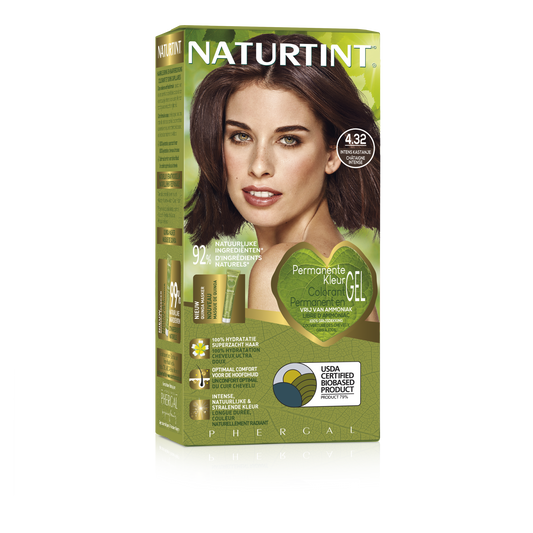 Naturtint Intens kastanje hair coloring cream in 170ml bottle, natural brunette hair dye by Naturtint.