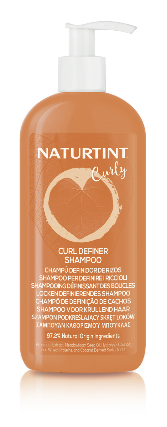 Naturtint Curl Definer Shampoo in 330ml bottle, natural hair care product for enhancing and defining curly hair.