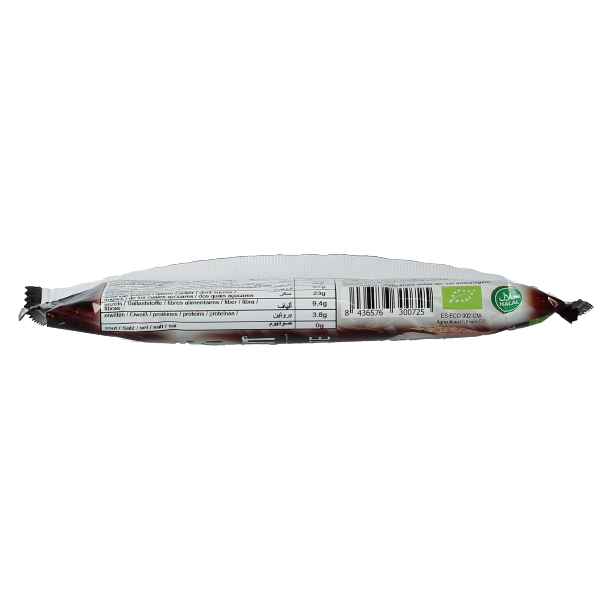 Oskri dark chocolate with coconut, 53g, bio, premium cacao and coconut pieces in a sleek chocolate bar.