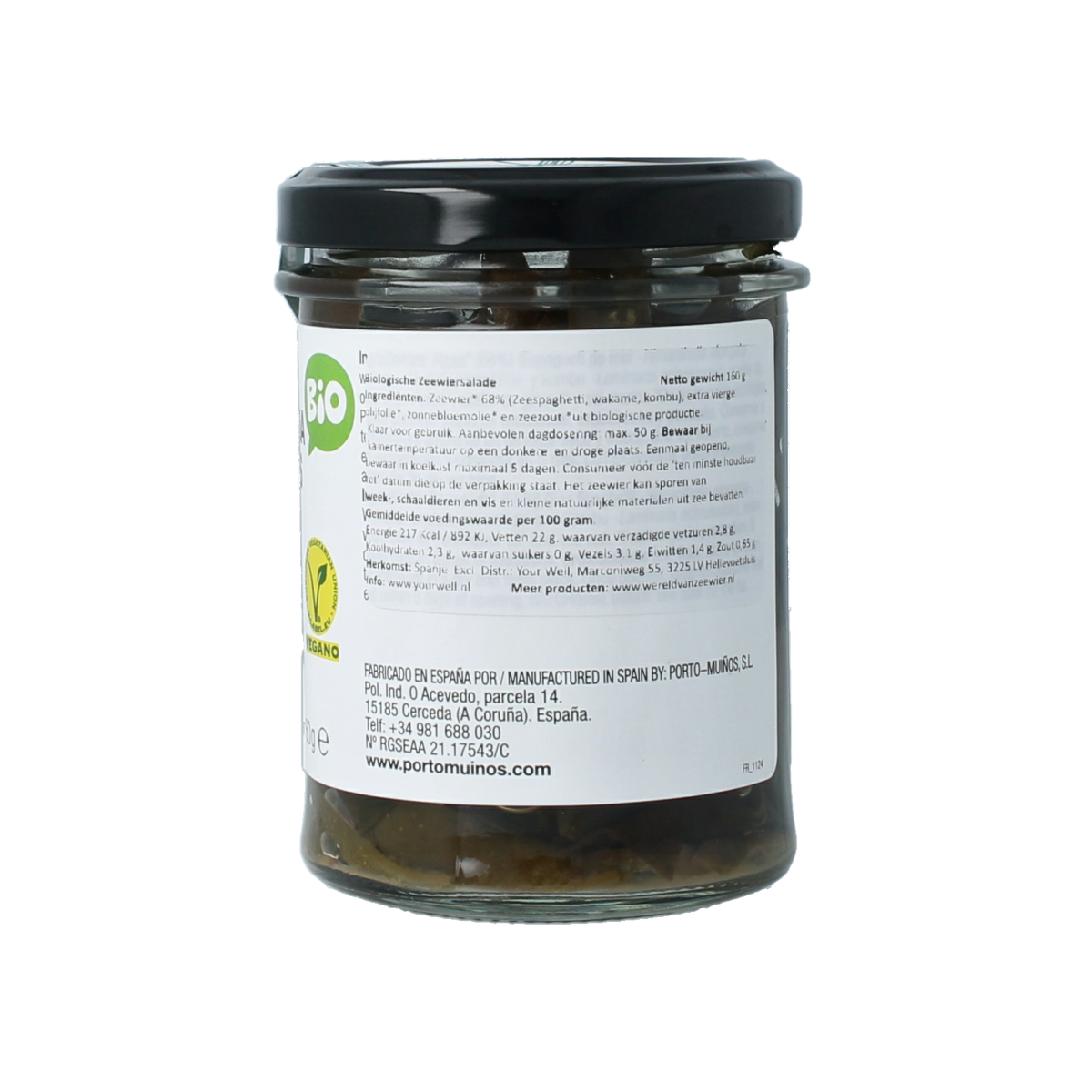 Porto-Muinos bio Zeeuws potato salad in 160g package, featuring fresh potatoes and vegetables, on a white background.