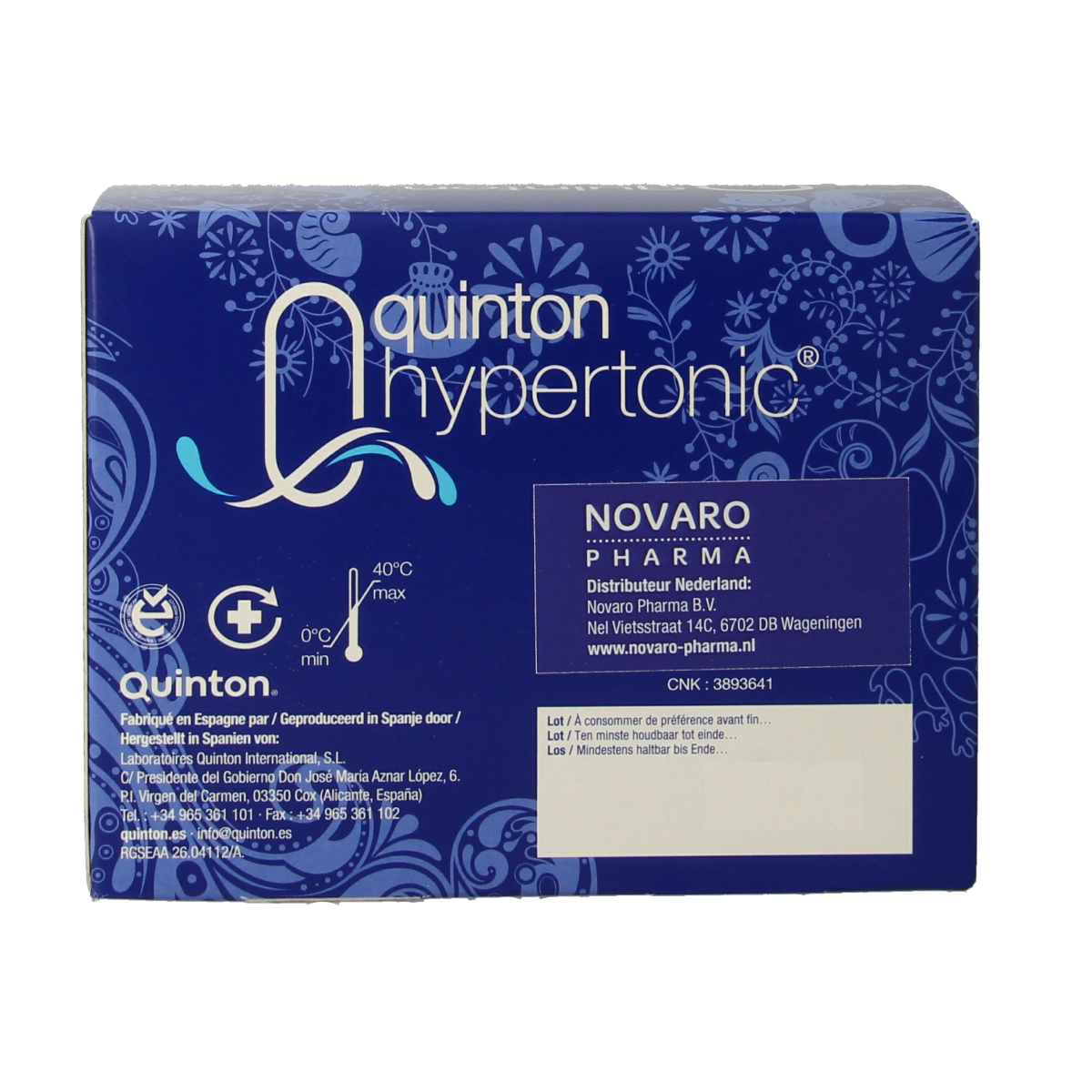 Quinton Hypertonic mineral concentrate ampoules, 10ml, set of 30, natural mineral supplement by Quinton.
