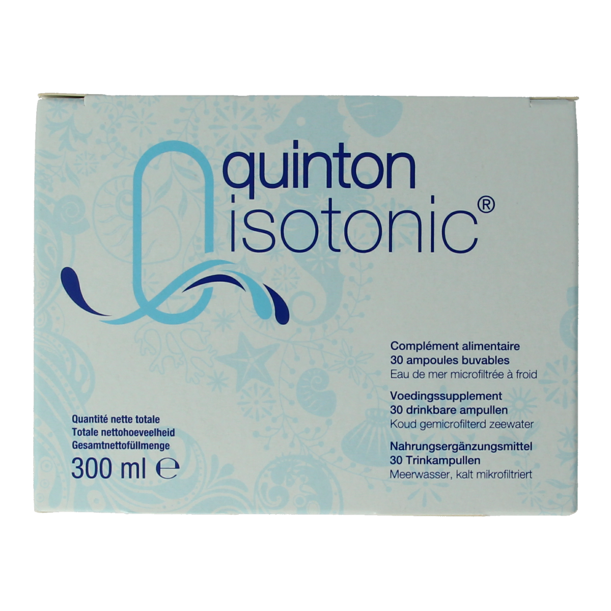 Quinton Isotonic Mineralen Multi ampullen 10ml bottles, natural mineral supplement from the Quinton brand.