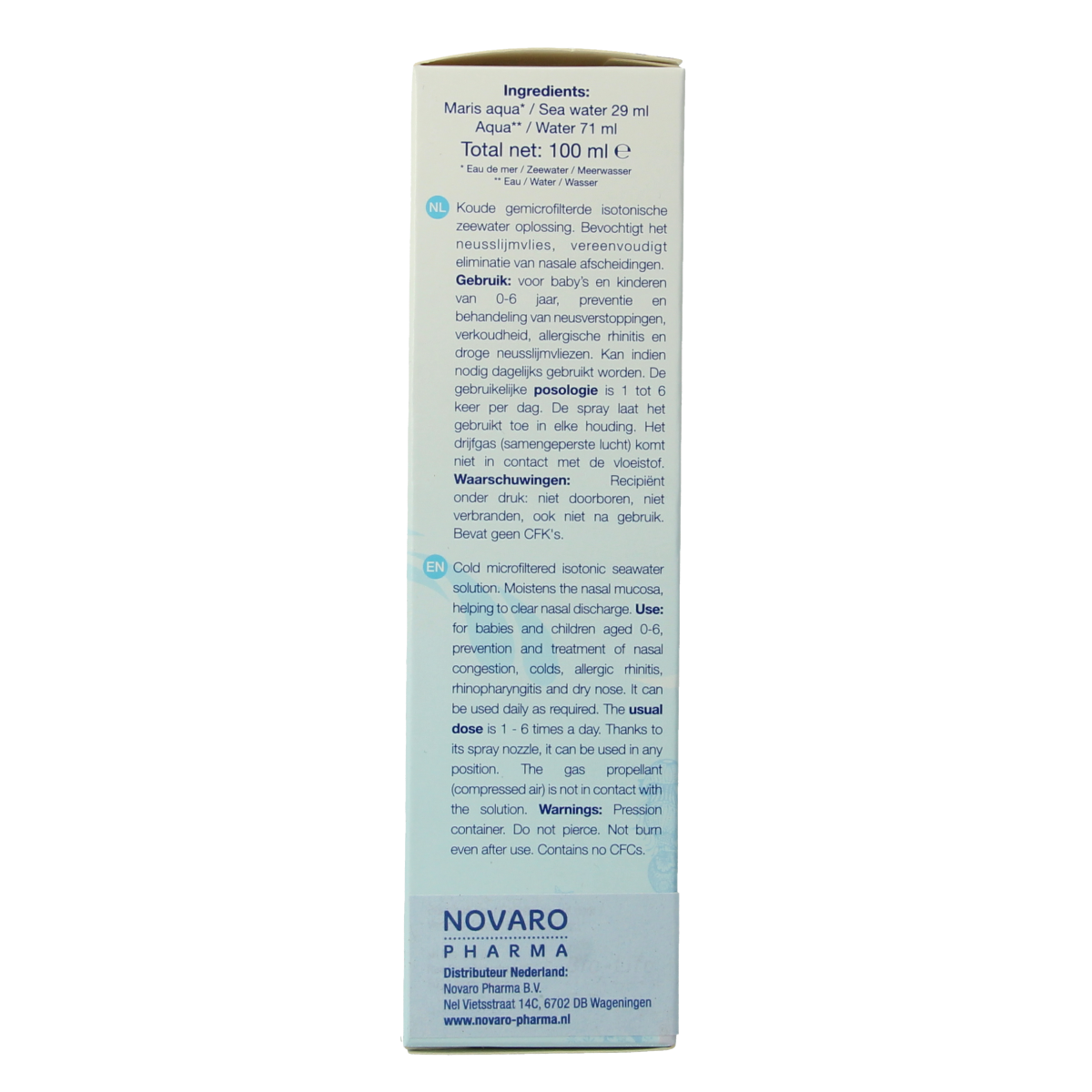 Quinton Nasal pediatric spray 0-6 years, 100ml, nasal care and inhalation product for children, with Quinton brand packaging.