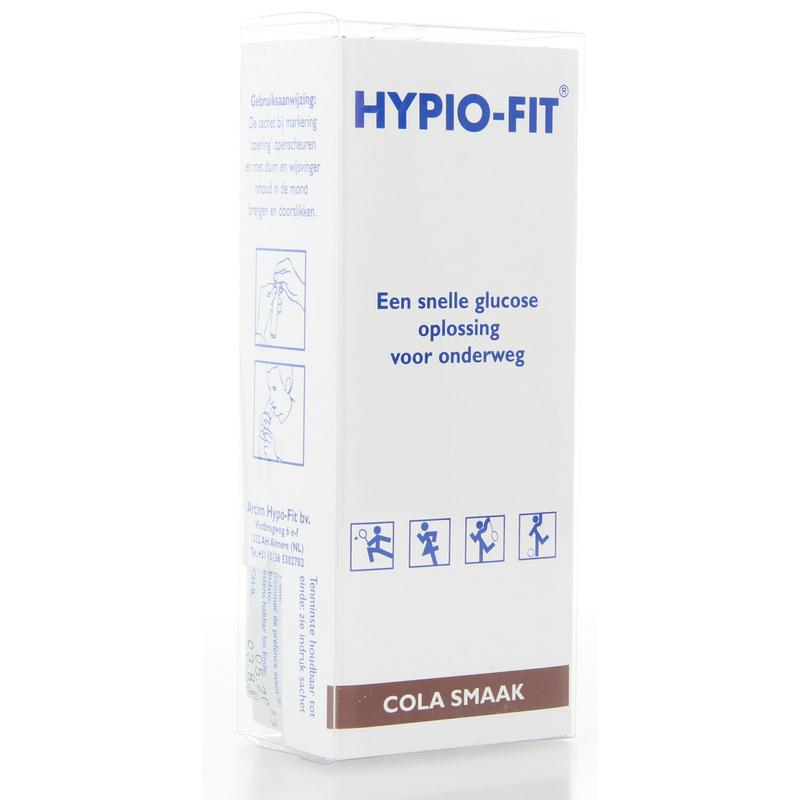 Hypio-Fit Direct energy cola sachets, sugar and sweetener product, 12 individual sachets, easy-to-use energy supplement.