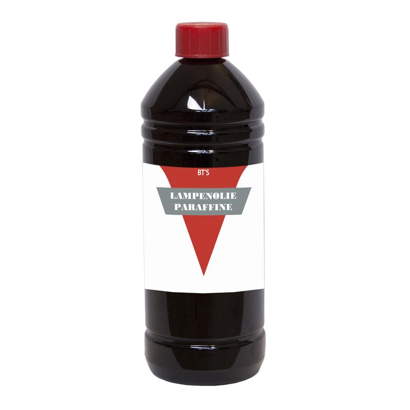BT'S Lampolie 1.00 Liter for cooking and table use, showing a clear container of lamp oil from the BT'S Koken en Tafelen collection.