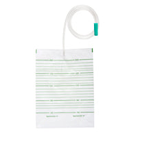 Brocacef Urinebedzak 2000ml 90cm for catheter and urine collection, shown with 10 pieces in the image.
