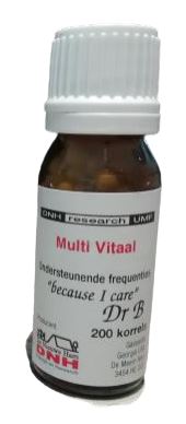 DNH Multi Vitaal herbal supplement box containing multiple packages of kruidenpreparaten, with colorful packaging visible.