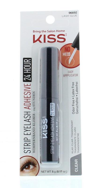 Kiss Lash Glue clear 5g for false eyelash application, in a small tube with a precision applicator tip