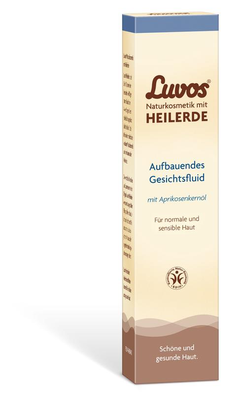 Luvos Gezichtsfluide 50ml facial care product in a white pump bottle, suitable for daily skincare and moisturizing.
