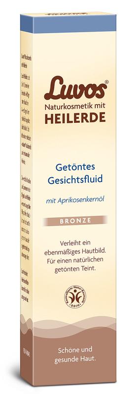 Luvos Dagcreme gekleurd medium, 50 ml, gezichtsverzorging with tinted moisturizer and nourishing ingredients in a tube.