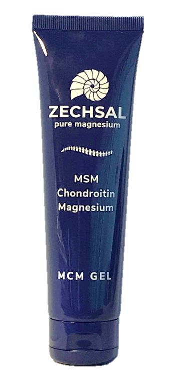 Zechsal MCM gel 100ml, a body care product with a clear gel texture displayed in a transparent container.