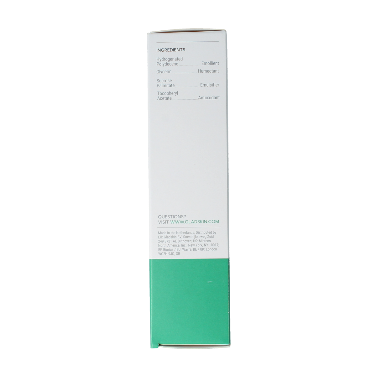 Gladskin Milky Cleanser with Vitamin E in 75ml, a gentle facial cleanser for sensitive skin, shown in a white bottle.