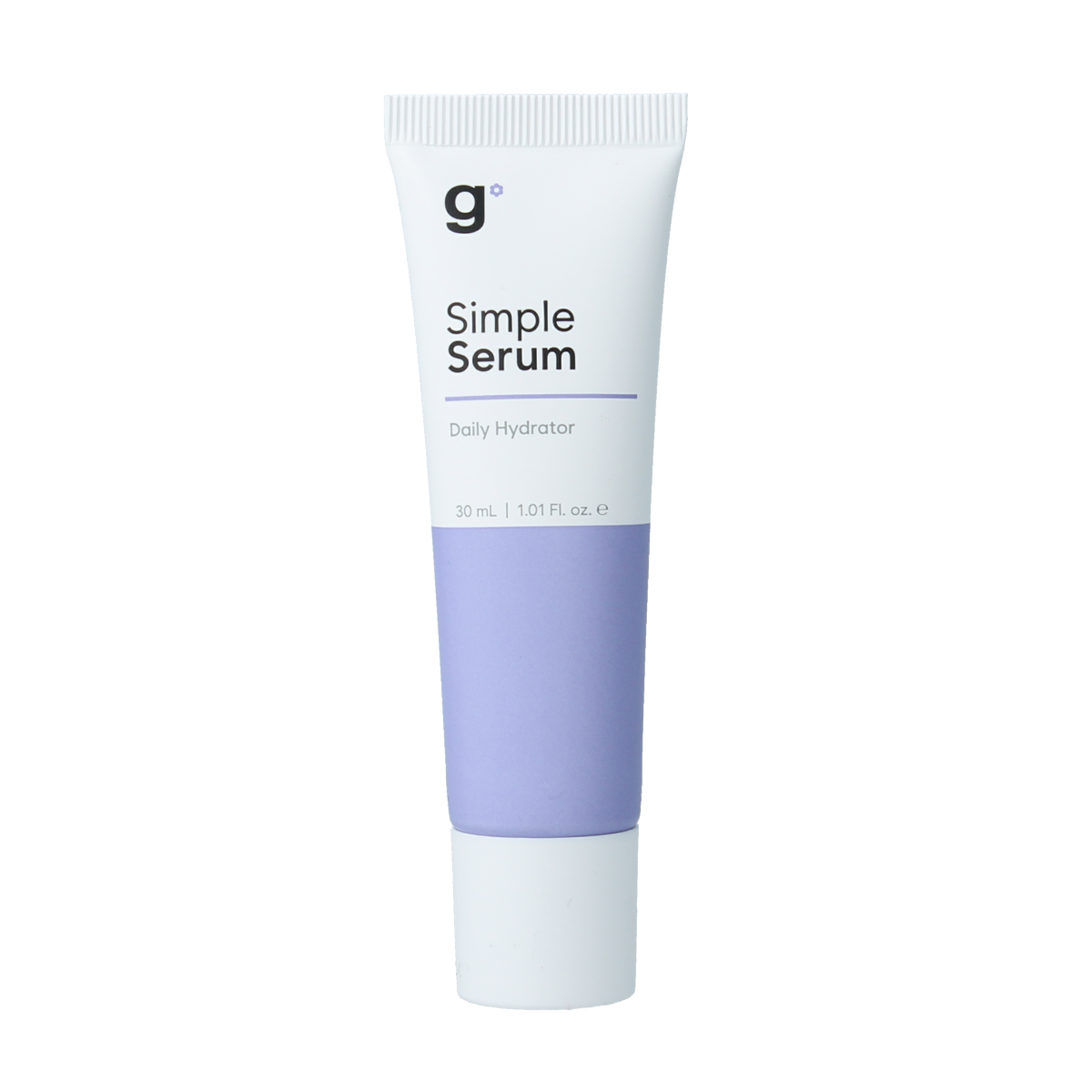 Gladskin Serum gezichtsverzorging in 30ml bottle, natural skincare product for facial care, with a white and clear packaging design.