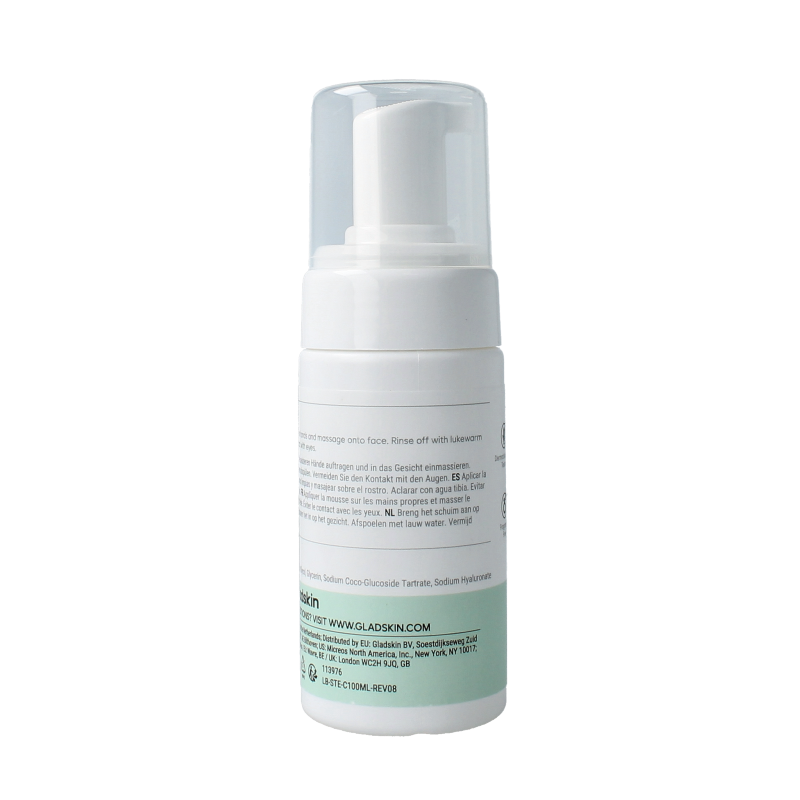 Gladskin Cleanser foaming fresh start 100ml, facial skincare product with a gentle foaming cleanser for fresh skin.