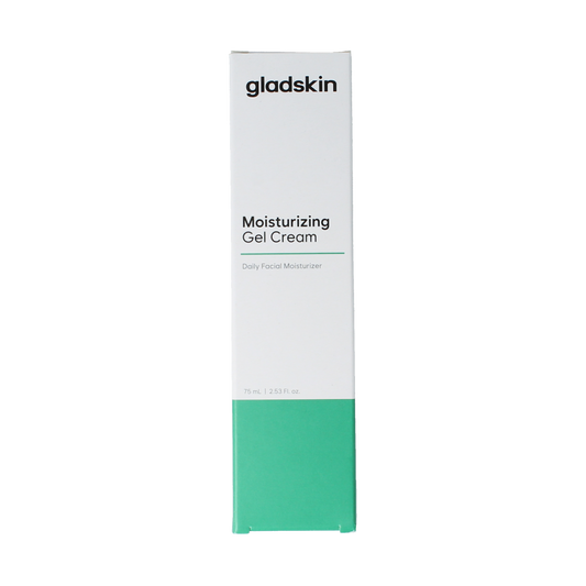 Gladskin Daily gel-cream moisturizer in 75ml, a facial skincare product with a smooth, hydrating texture for daily use.