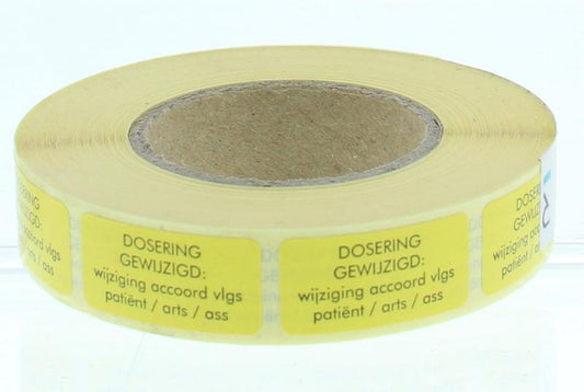 Spruyt Hillen sticker labels for dosage modification, 1000 pieces, adhesive etiket labels for packaging or labeling.