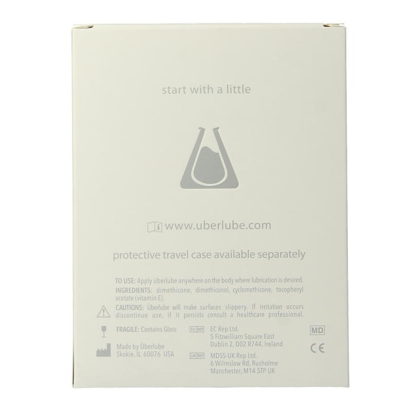 Uberlube Good to go refill pack with two 15ml bottles of lubricant, featuring clear liquid in sleek bottles.