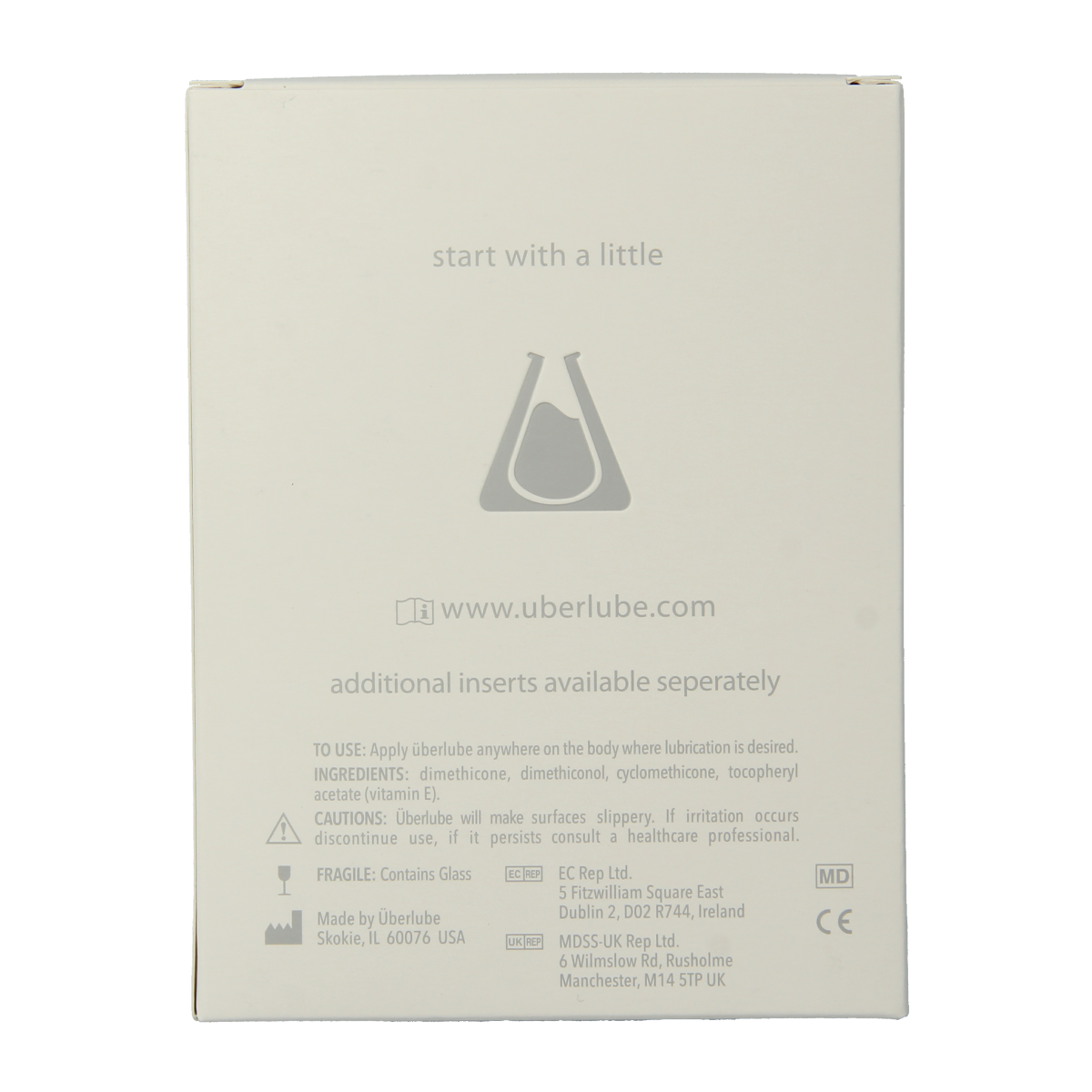 Uberlube Good to go zwart lubricant bottle showing 15ml size, smooth black packaging for personal intimacy use