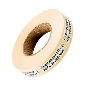 Spruyt Hillen sticker labels for medication, heel doorslikken, 1000 pieces, adhesive medicinal product tags in a sheet.